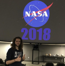 Cameron Piotti, who will go to Wallops Flight Facility in Virginia in Fall 2018. 