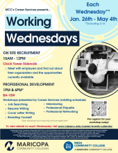 Spring 2022 Working Wednesday flyer