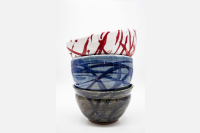 Bowls created by MCC ceramics students and faculty. Photo credit: Tonissa Saul