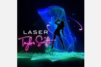 Graphic of Taylor Swift laser light show
