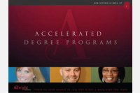 Albright College's accelerated degree program image with 3 student faces