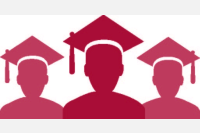 Clipart image of 3 graduates