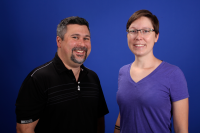 Portrait of business partners Burt Cigler and Jacy Smith