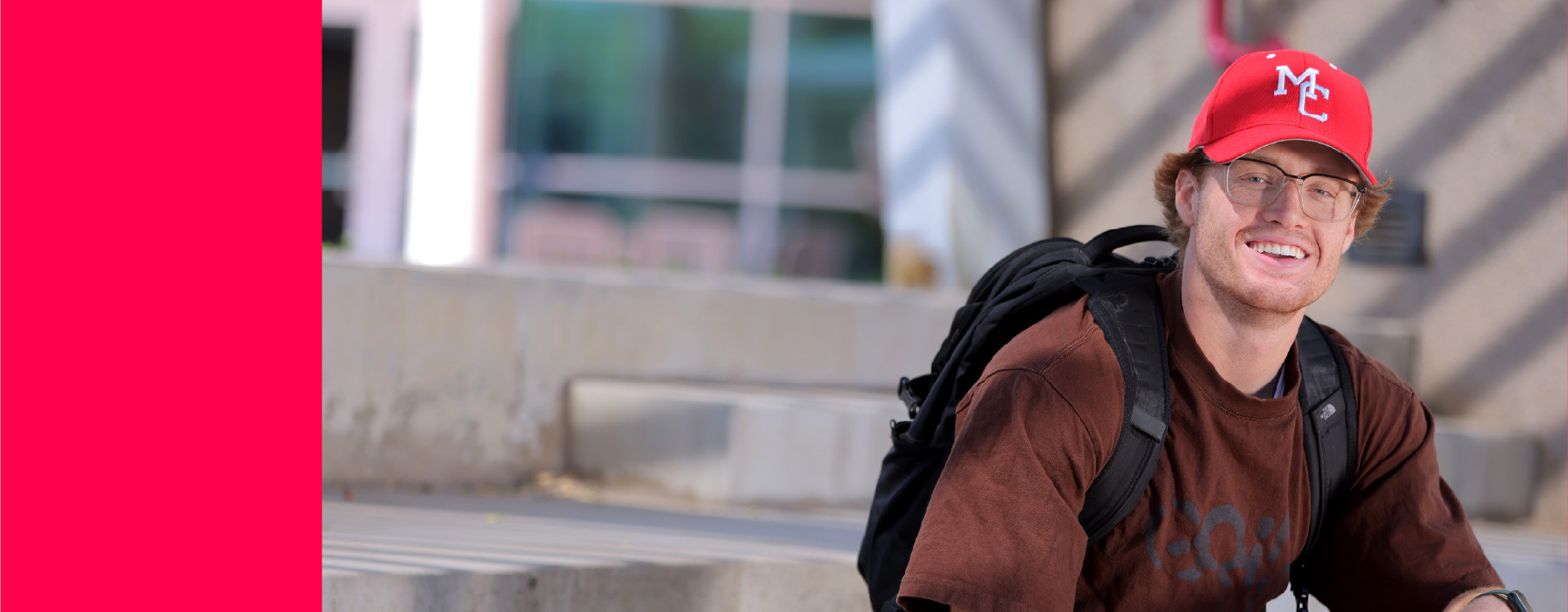 Male student looking at the camera