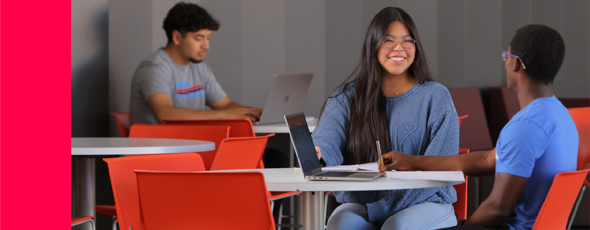 Students talking to each other