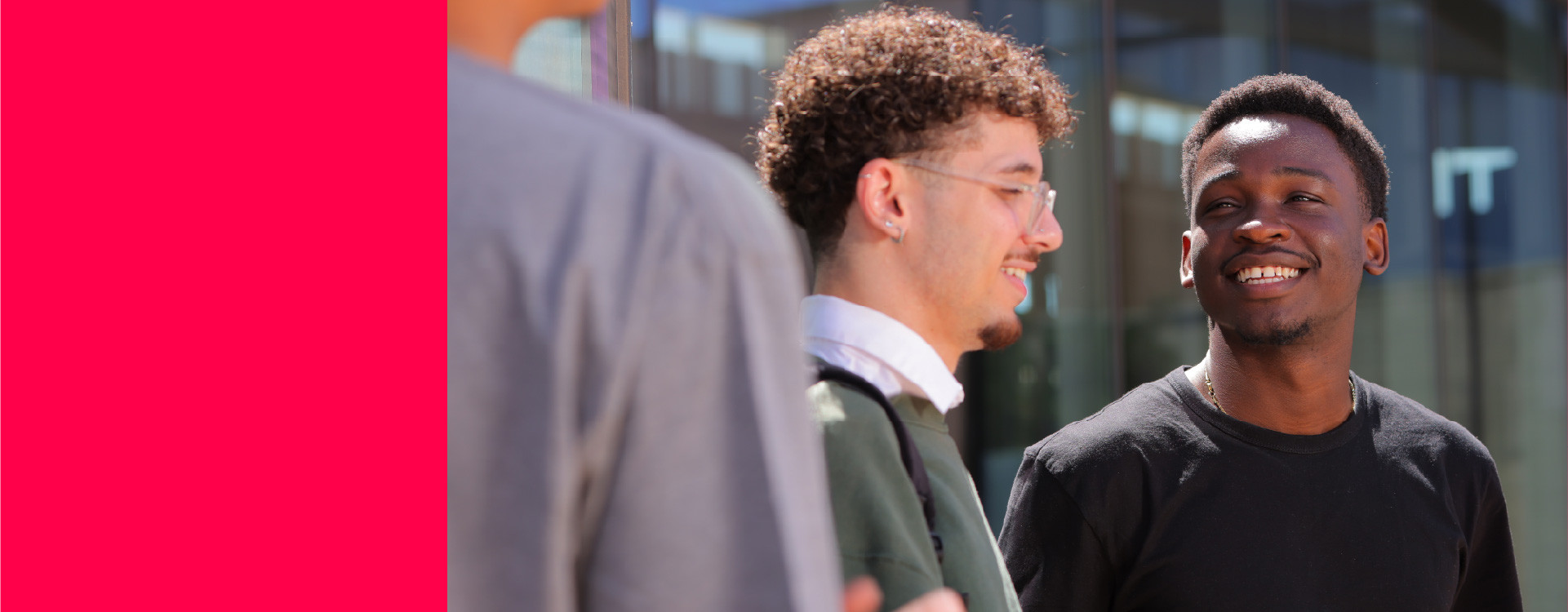 Male students smiling