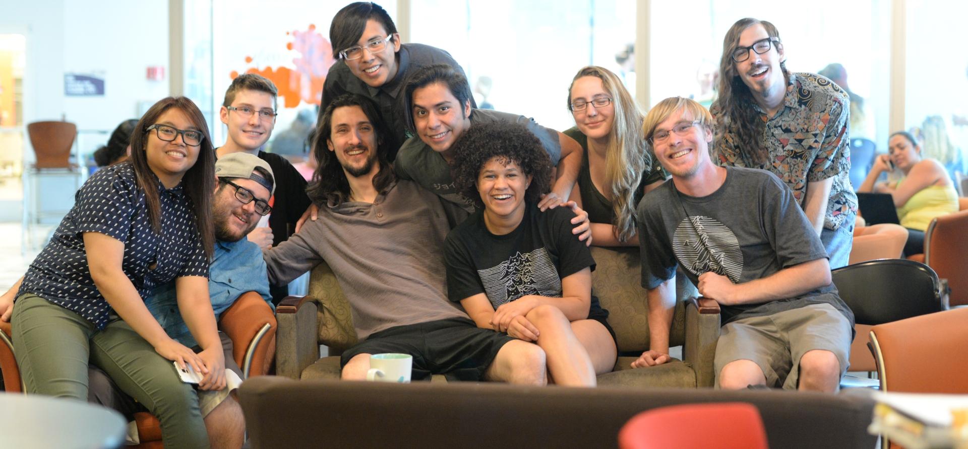 Group of students smiling