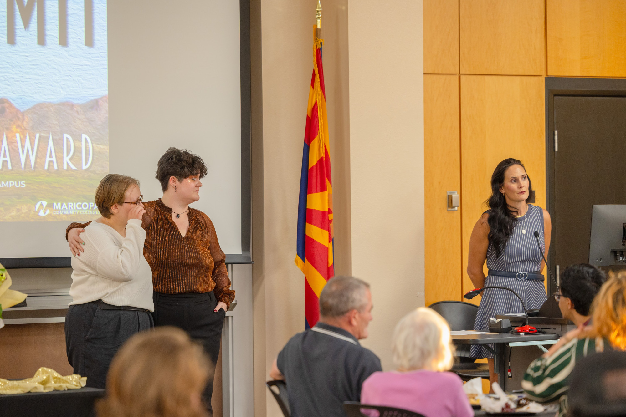 Students being honored with a Summit Award