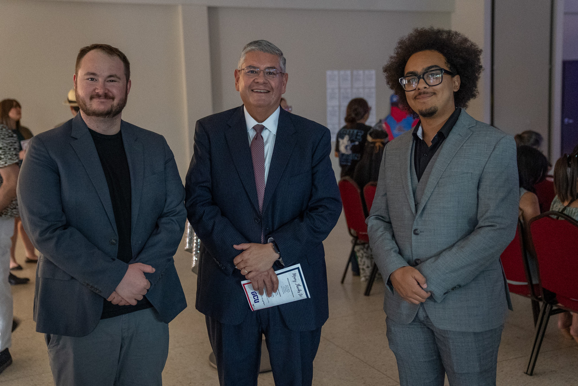 Students with Dr. Daniel at TLA ceremony