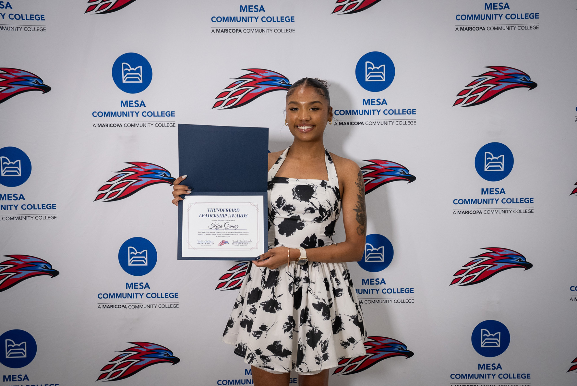 Student receives an award