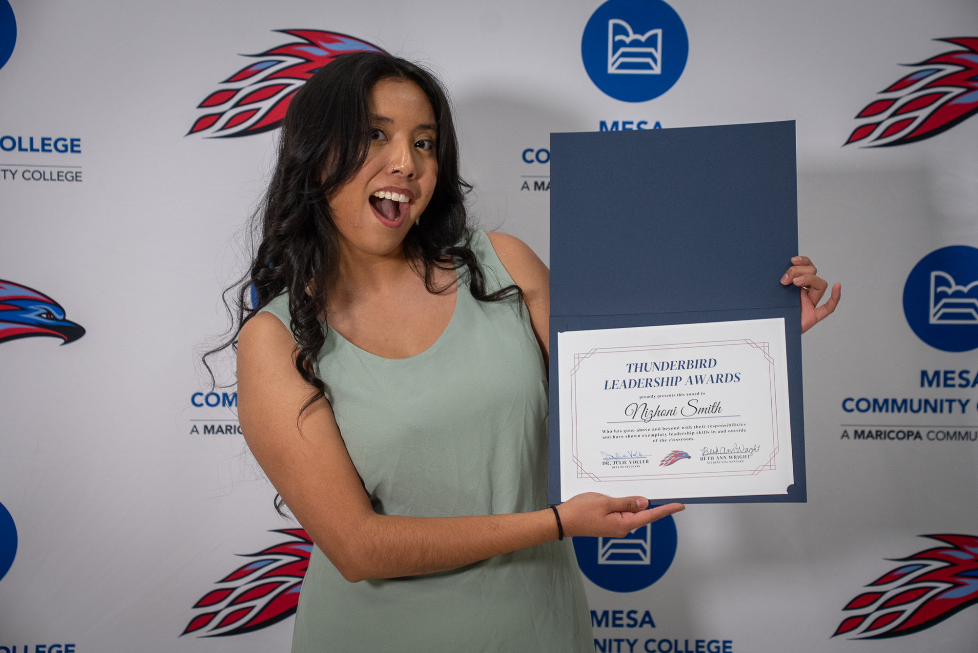 Student receives an award