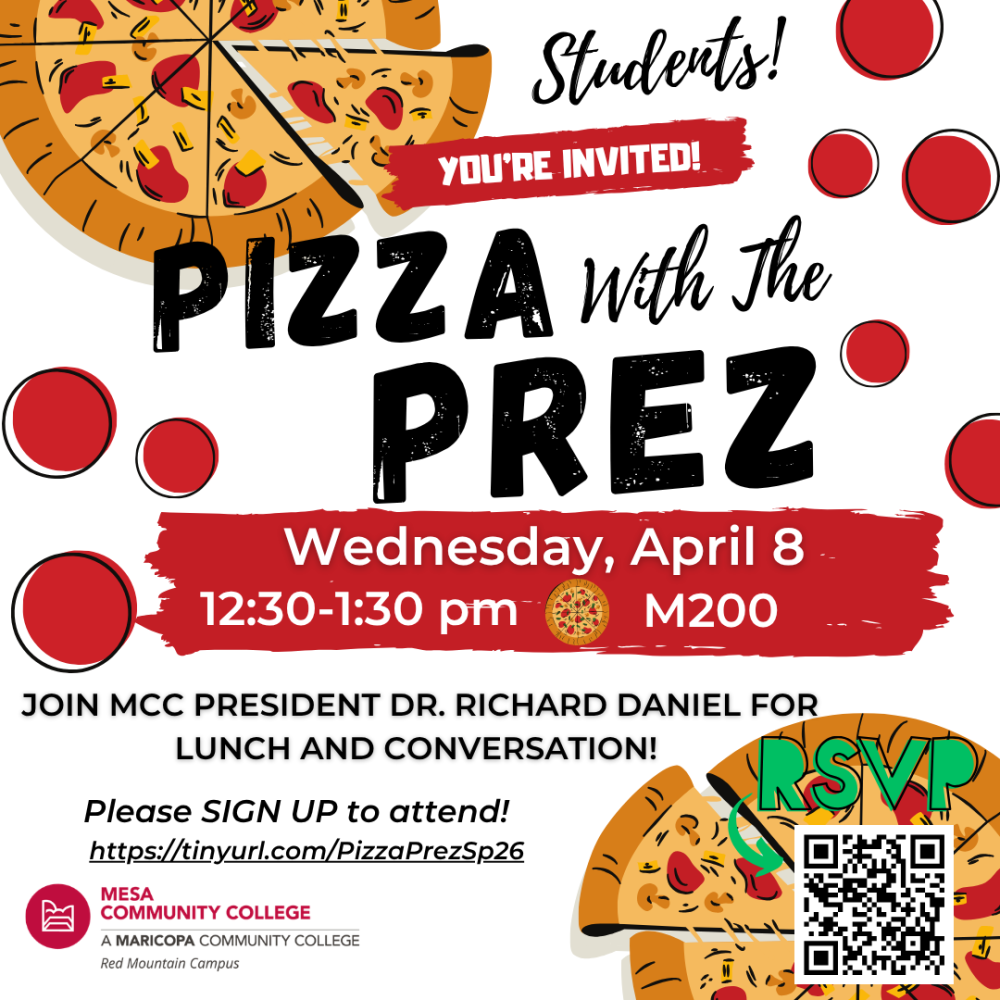 Pizza with the Prez flyer