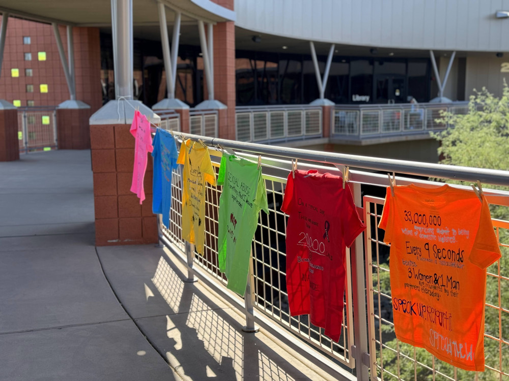 Shirts on a clothesline