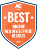 AffordableCollegesOnline Best Online Web Development Degrees 2017 badge